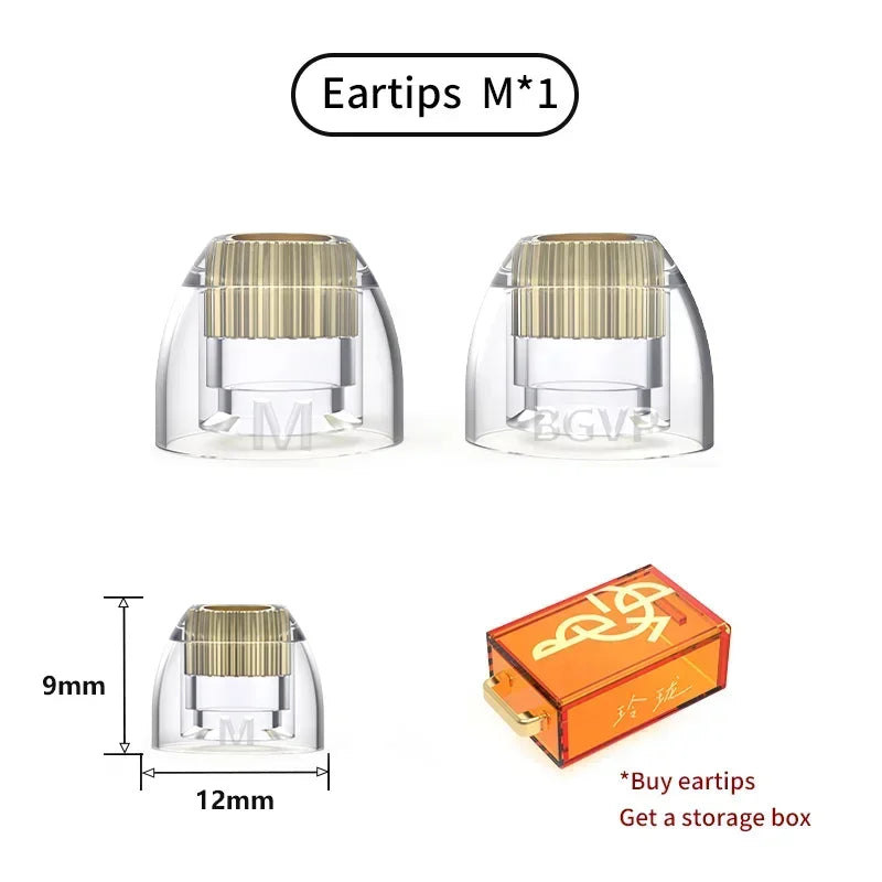 BGVP Exquisite Silicone Earphone Eartips - Oxygen-Free Copper Liquid, Skin-Friendly Headphone Accessories