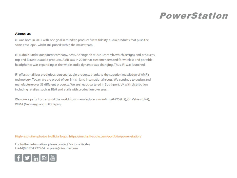 iFi Power Station Purified Power Strip – Intelligent Surge Protection, Isolated Noise Reduction, HiFi Power Management