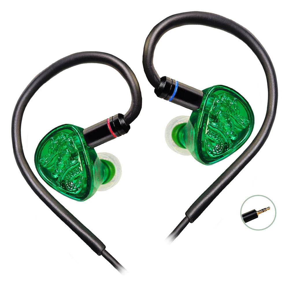 TANGZU Waner 2 Jade Dragon Edition IEM – 10mm PET Dynamic Driver In-Ear Earphones