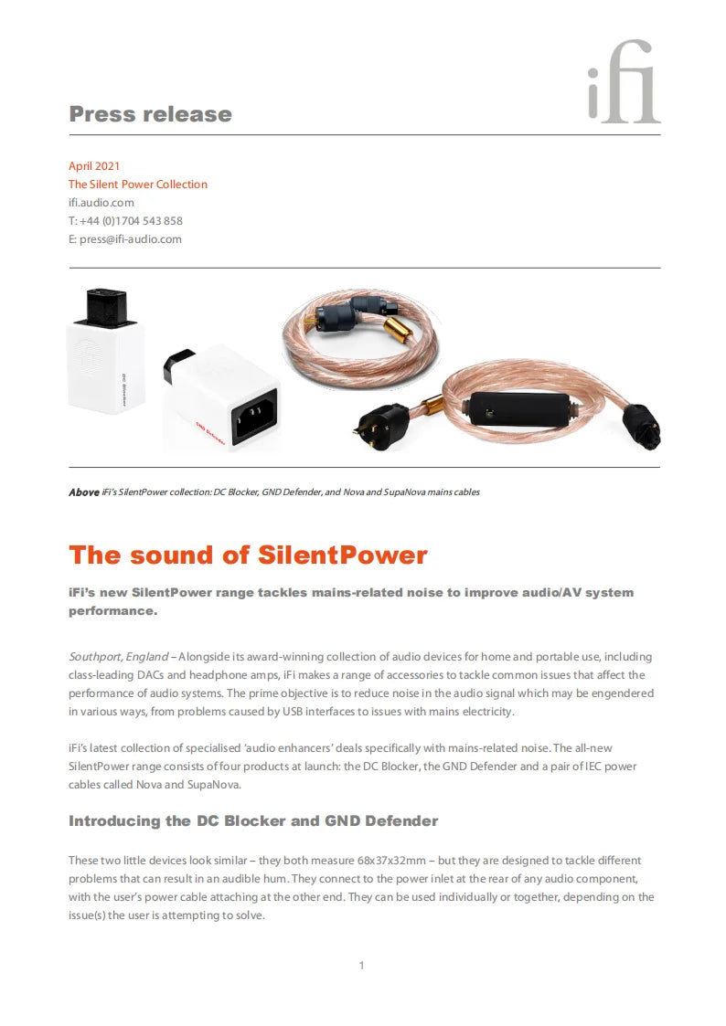 iFi GND Defender Intelligent Grounding Controller – Ground Loop Noise Reduction & EMI Shielding Power Plug