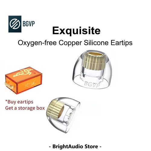 BGVP Exquisite Silicone Earphone Eartips - Oxygen-Free Copper Liquid, Skin-Friendly Headphone Accessories