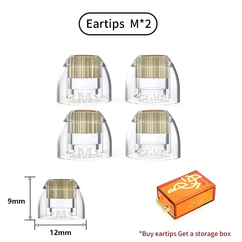 BGVP Exquisite Silicone Earphone Eartips - Oxygen-Free Copper Liquid, Skin-Friendly Headphone Accessories