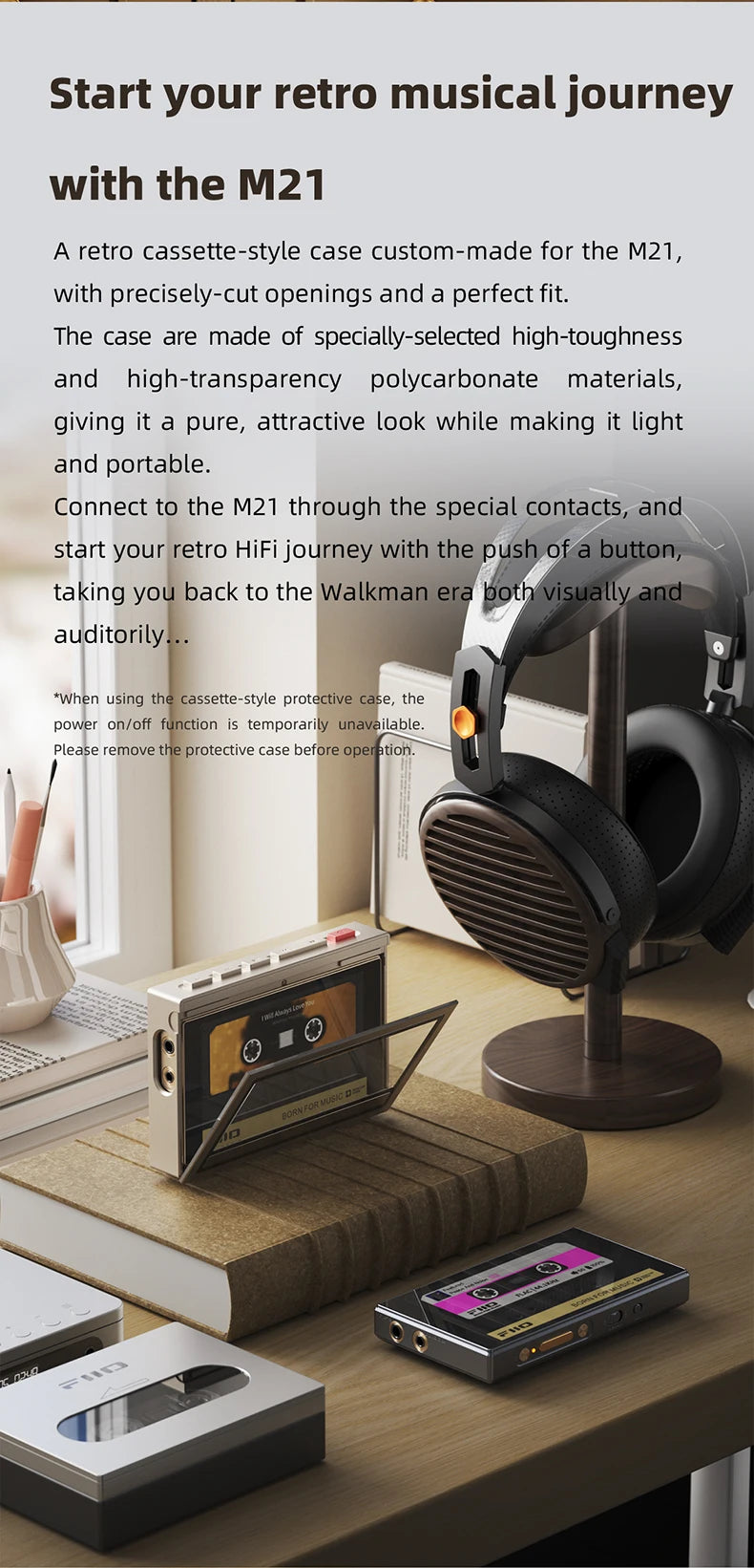 FiiO SK-M21C Protective Case for M21 Music Player – Cassette Style