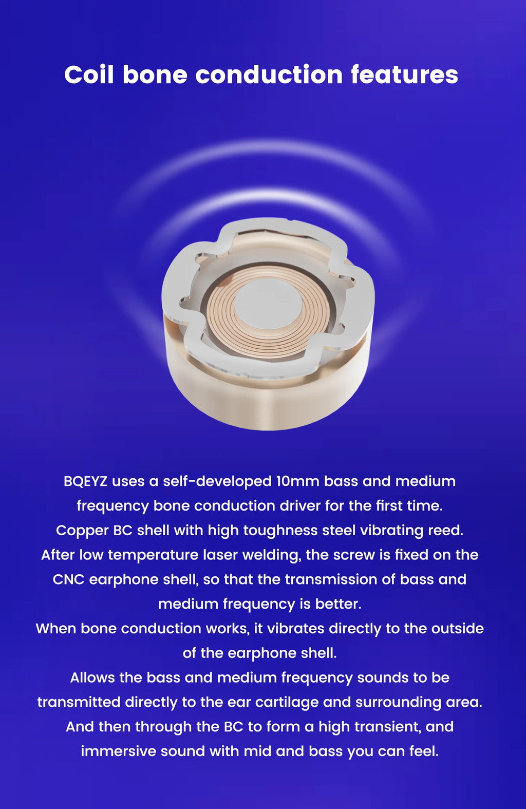 BQEYZ Wind Weather Series Bone Conduction Dynamic Driver Wired IEM