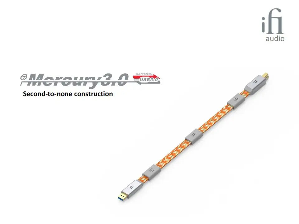 iFi Mercury 3.0 USB Audio Cable – HiFi Signal & Power Transmission, EMI/RFI Noise Shielding