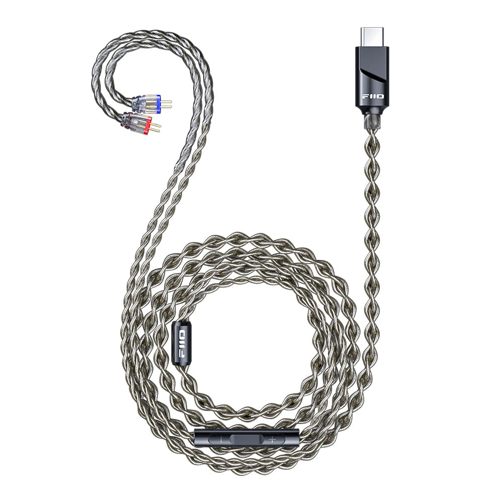 FiiO LS-TC2 DSP Type-C HiFi Earphone Cable – 0.78mm 2Pin, Built-in DAC, Supports PCM 384kHz/32bit