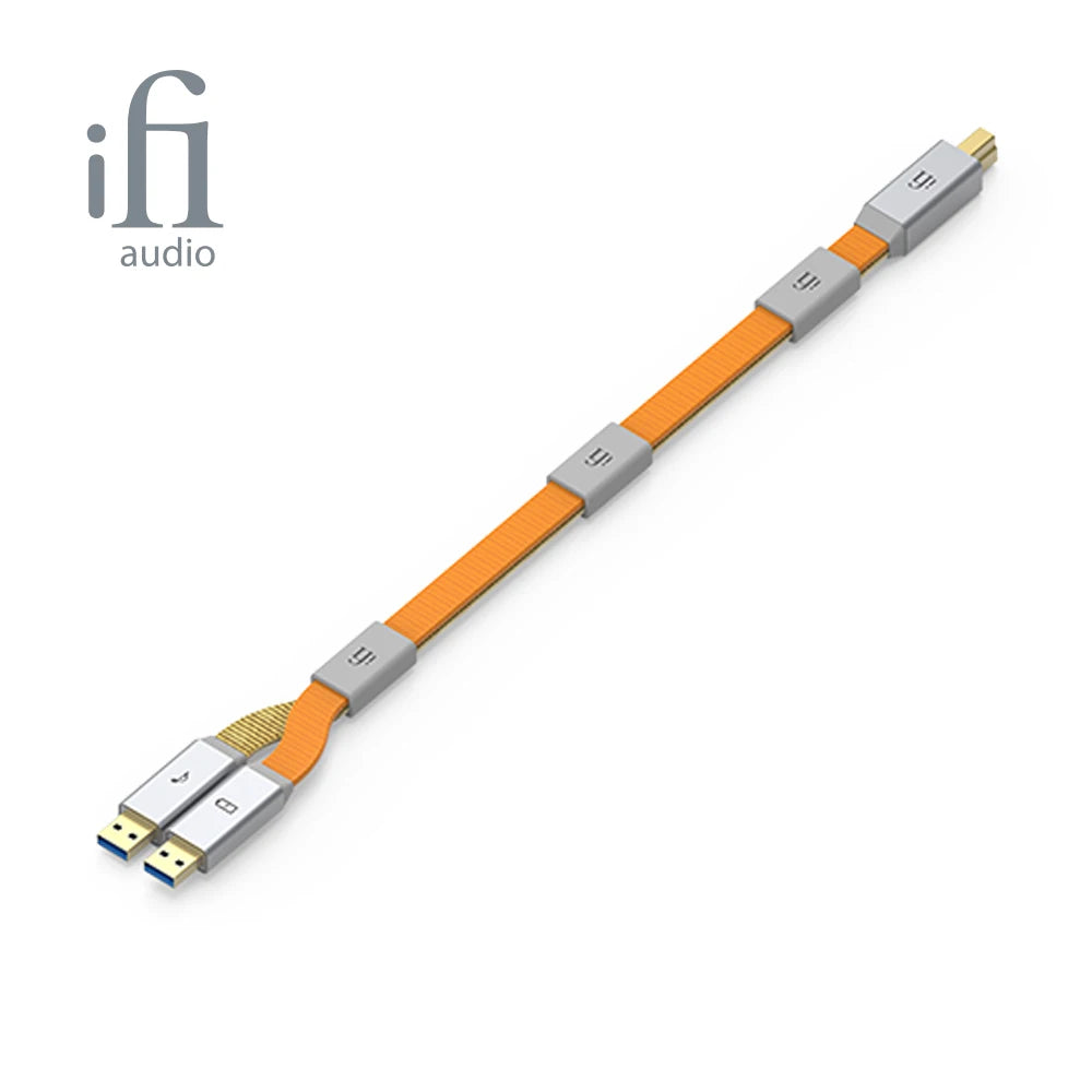 iFi Gemini 3.0 USB Audio Cable – Dual-Head Design, EMI/RFI Shielding, High-Speed Signal & Power Transmission