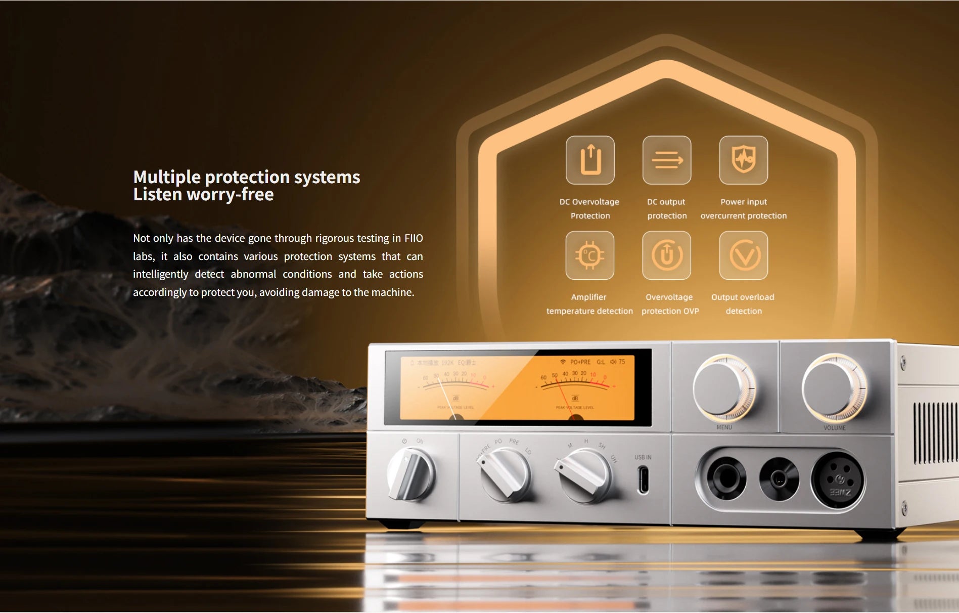 FiiO K15 Desktop DAC AMP Headphone Amplifier Full MQA PEQ Hi-Res Audio dual AK4497S chips DSD512 PCM768 Bluetooth LDAC