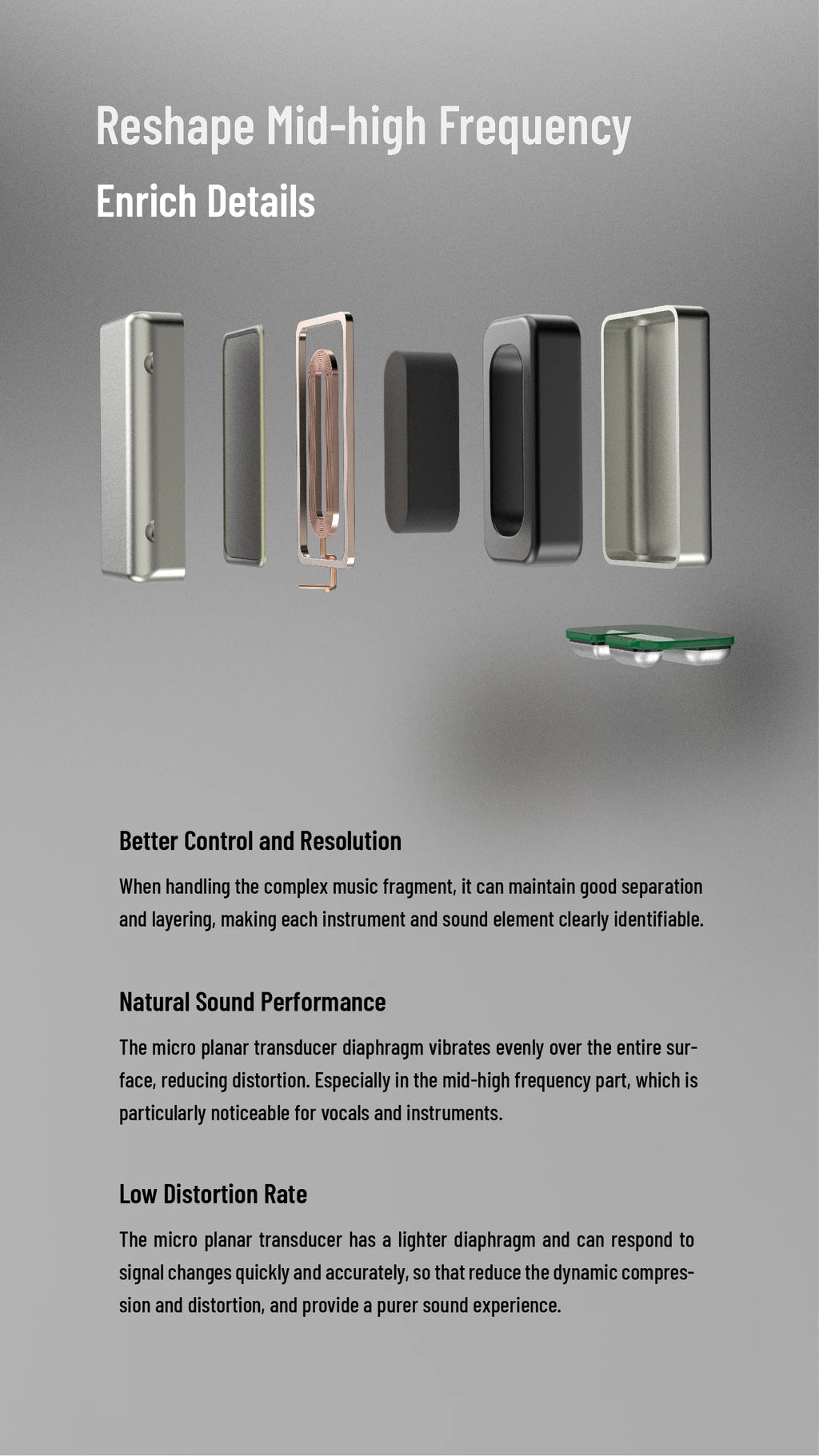 BQEYZ Frost Weather Series HiFi IEM Micro Planar + Dynamic Drivers, Silver-Plated Cable, Glass Faceplate