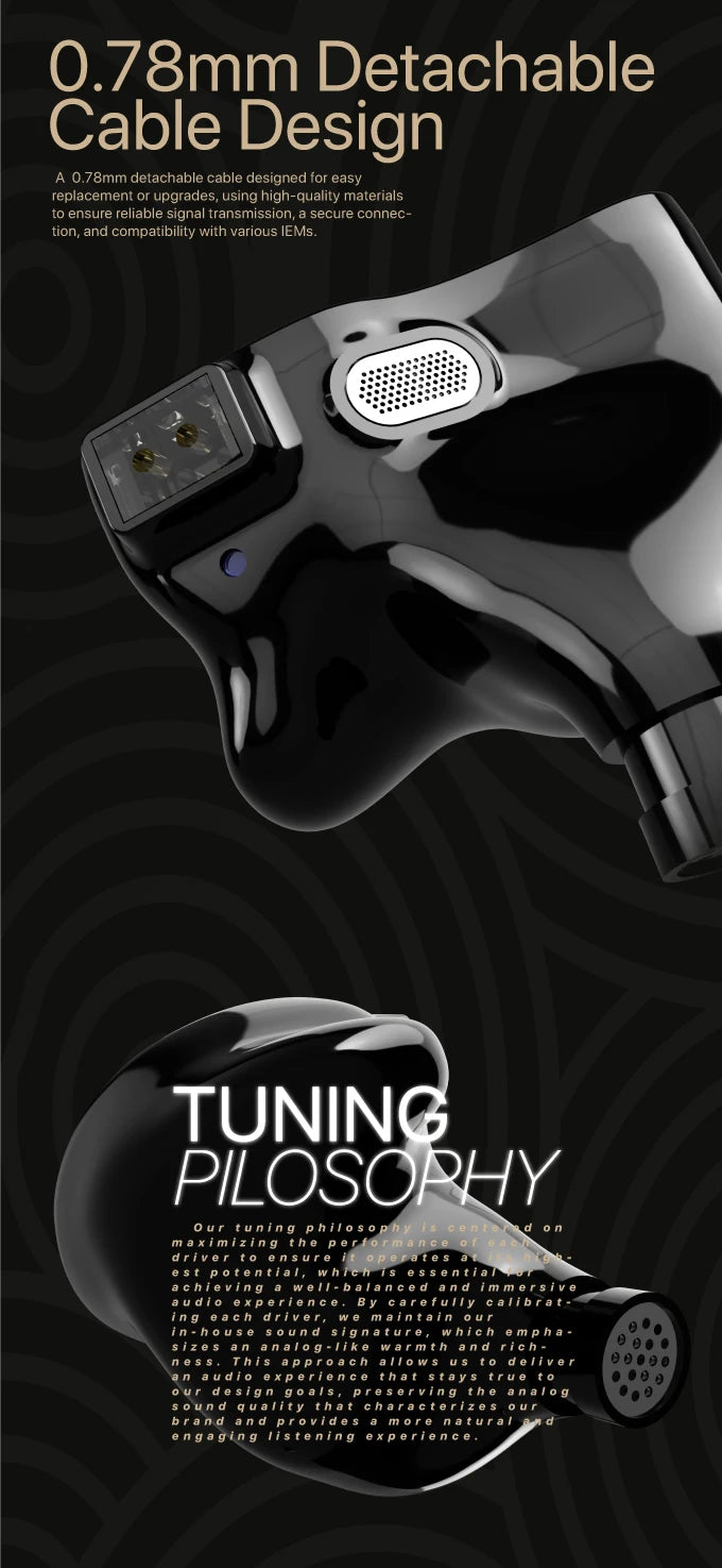 TANGZU Tianpeng IEM – 1DD+6BA+1 Bone Conduction Hybrid HiFi Earphones