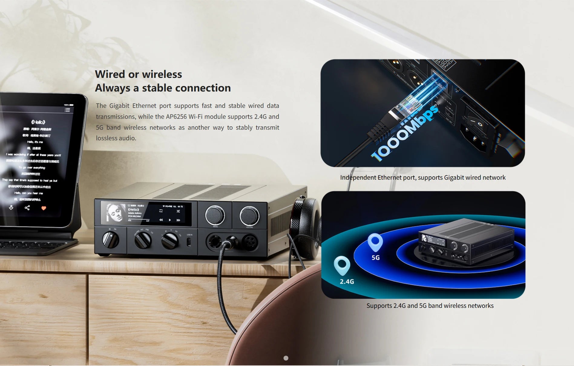 FiiO K15 Desktop DAC AMP Headphone Amplifier Full MQA PEQ Hi-Res Audio dual AK4497S chips DSD512 PCM768 Bluetooth LDAC