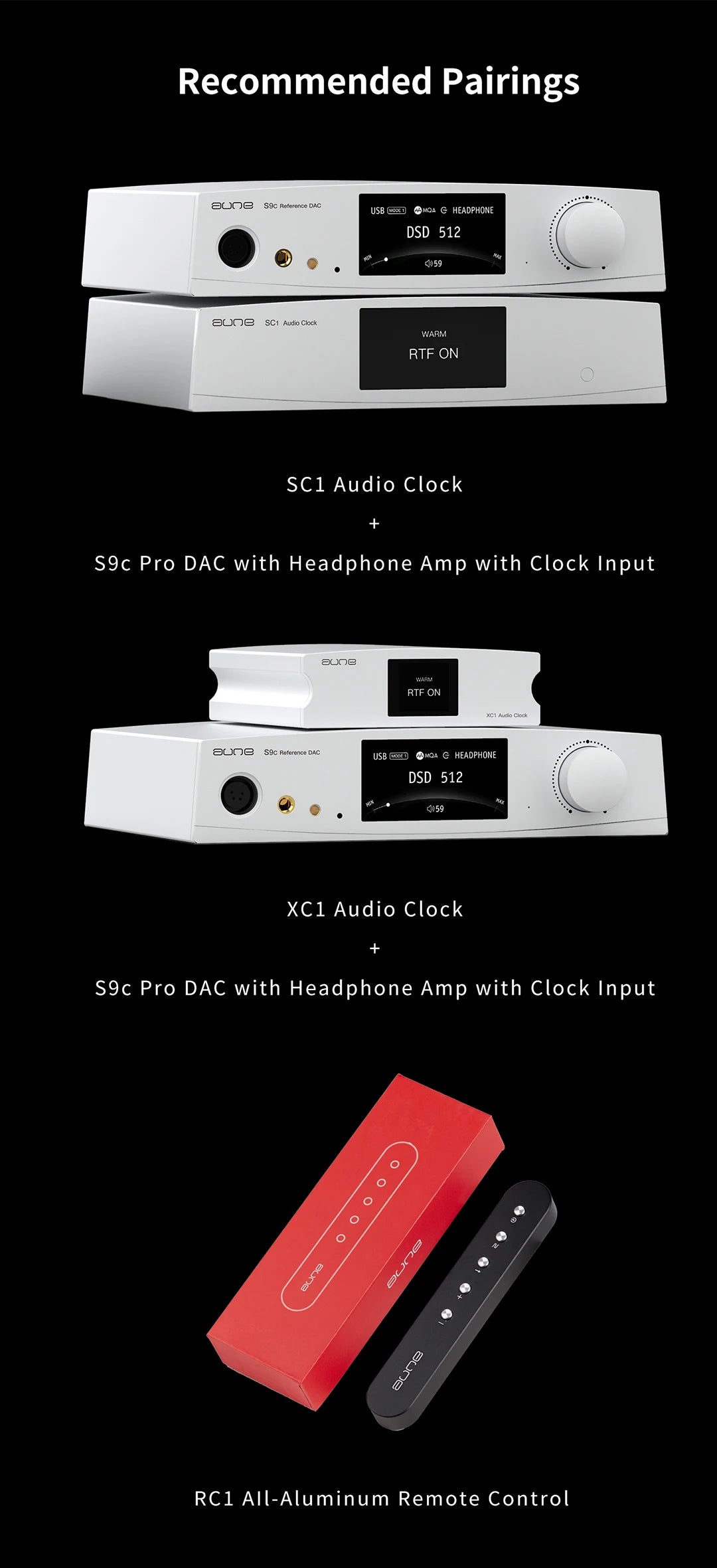 AUNE S9C PRO DAC Headphone Amplifier | ES9068AS Desktop HiFi