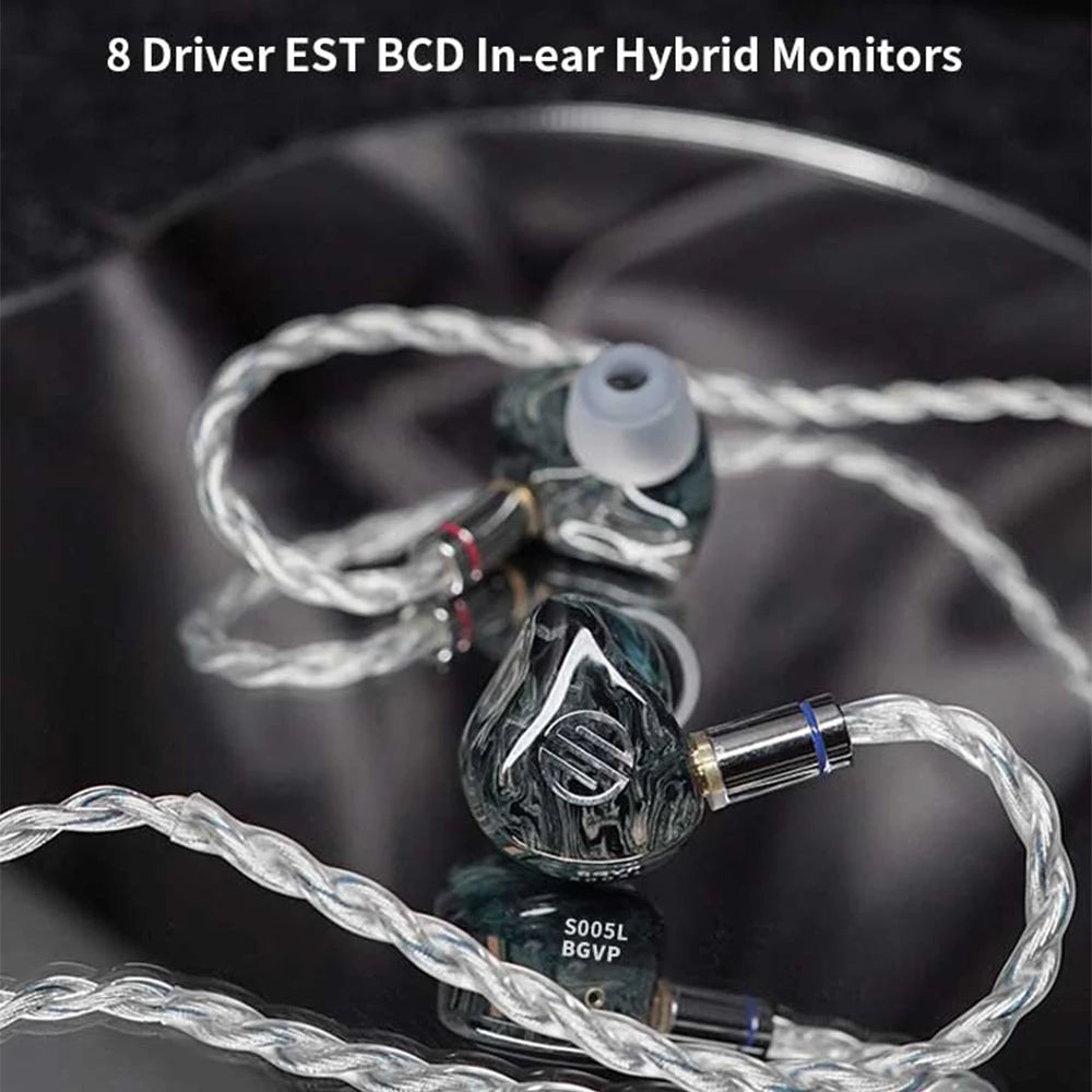 BGVP Phantom 8 Units Hybrid Drivers In-ear Monitors Earphone Temperature Sensing