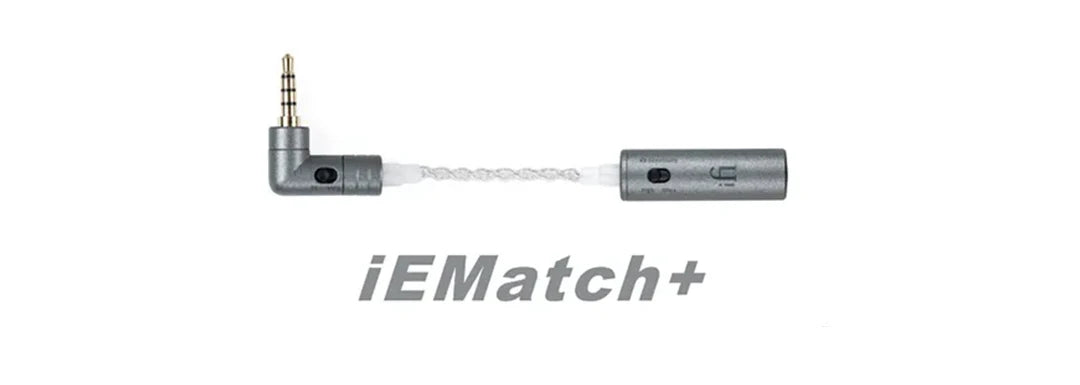 iFi iEMatch+/4.4 Lossless Headphone Impedance Matcher Noise Reduction Attenuator Equalizer 2.5/3.5 to 4.4 mm Headphone Adapter