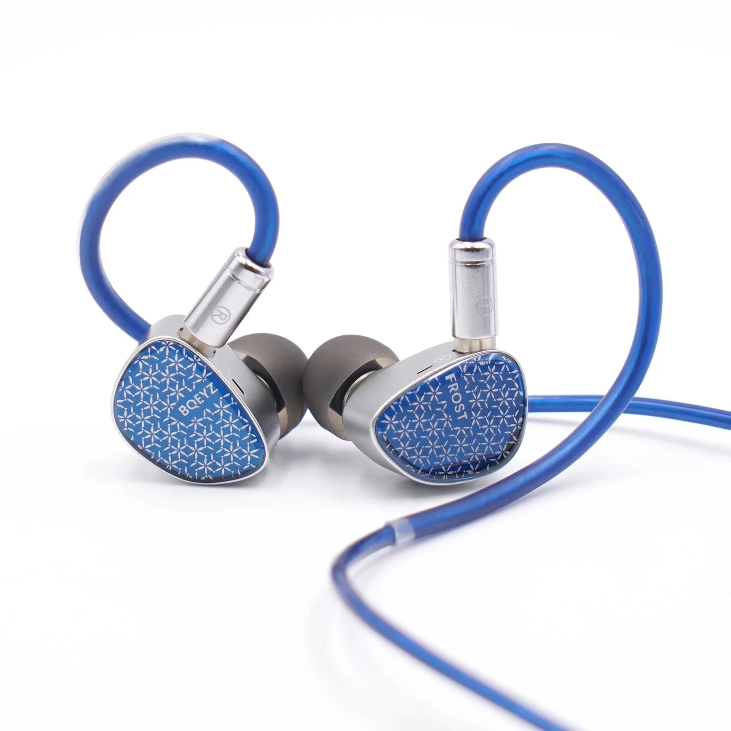 BQEYZ Frost Weather Series HiFi IEM Micro Planar + Dynamic Drivers, Silver-Plated Cable, Glass Faceplate