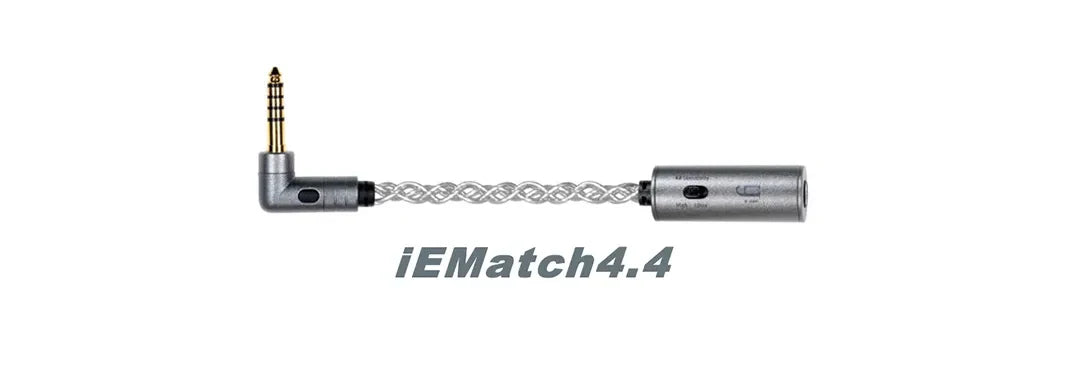 iFi iEMatch+/4.4 Lossless Headphone Impedance Matcher Noise Reduction Attenuator Equalizer 2.5/3.5 to 4.4 mm Headphone Adapter