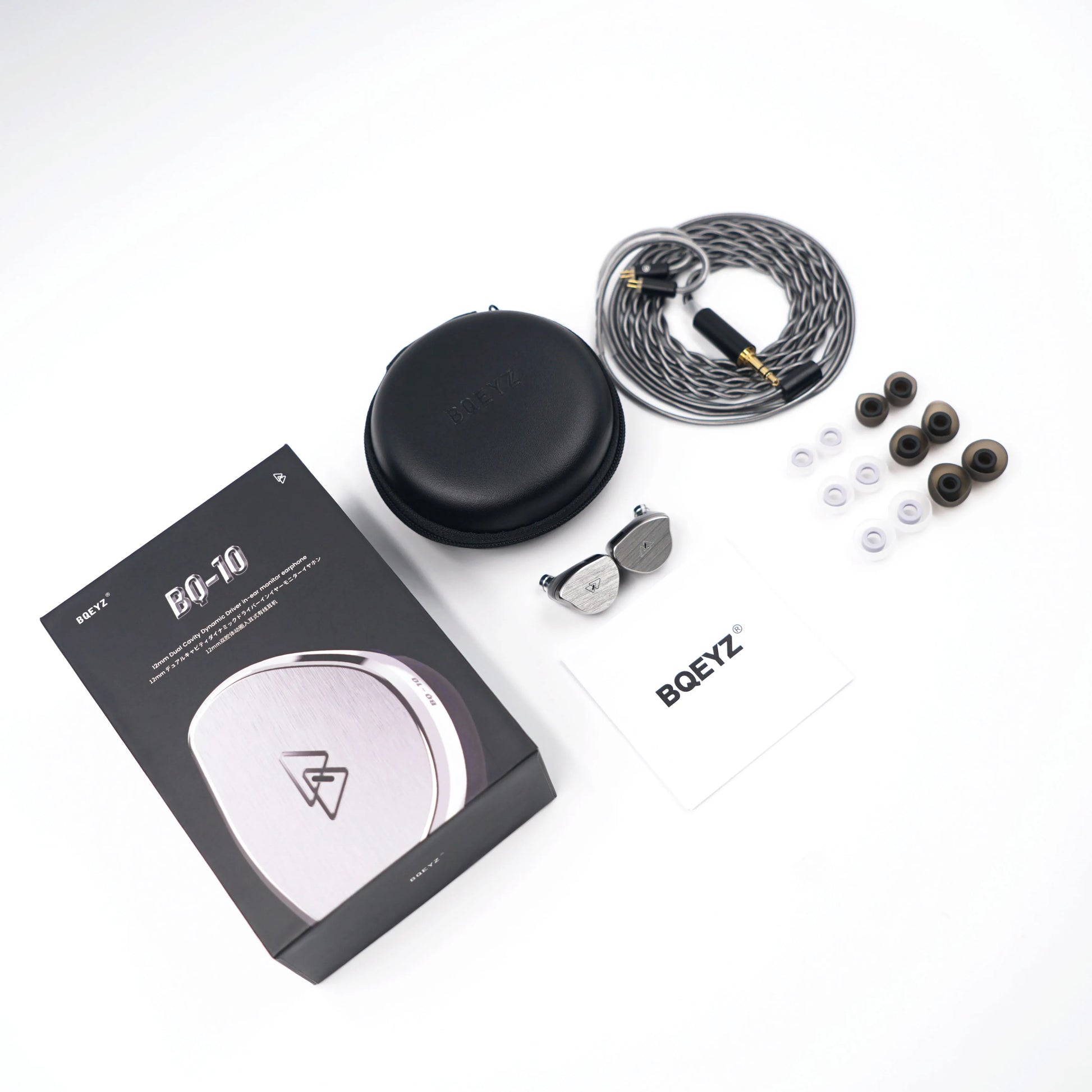 BQEYZ BQ10 12mm Dynamic Driver HiFi IEM Wired Earphones 0.78mm 2-Pin Cable