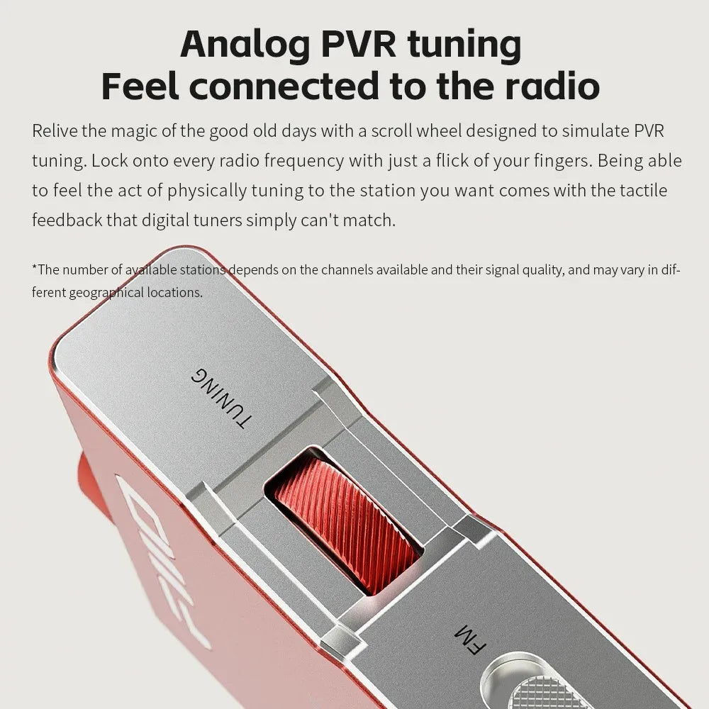 FiiO RR11 Portable HiFi FM Radio Receiver - Analog PVR Tuning, Enhanced Bass, 3D Surround Sound, 64-108MHz Coverage