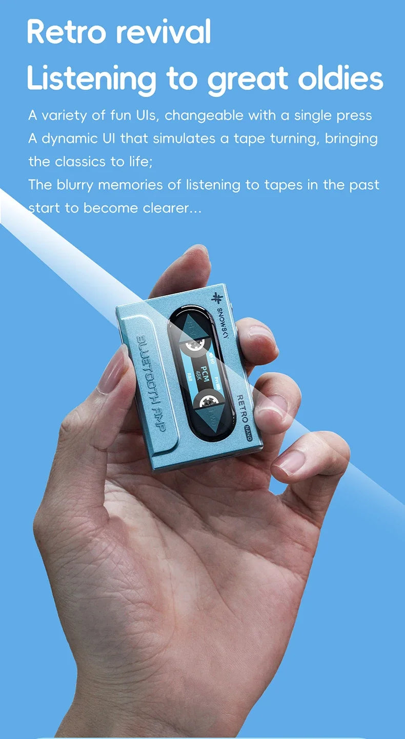 FiiO SnowSky Retro Nano Bluetooth DAC & Headphone Amplifier - LDAC, aptX Adaptive, aptX LL, 3.5mm/4.4mm Outputs