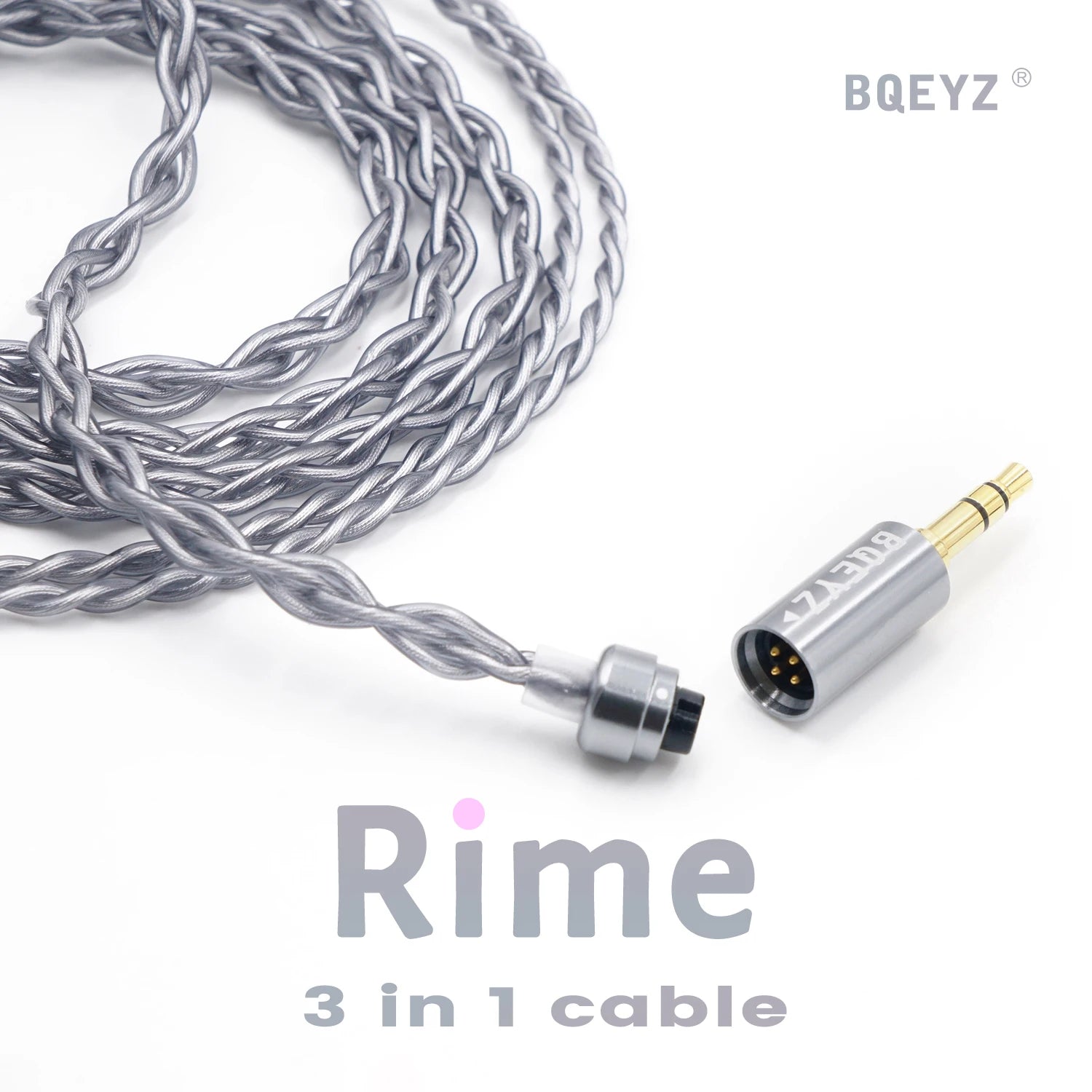 BQEYZ Winter Rime 0.78mm 2-Pin Silver-Plated Copper Detachable IEM Cable