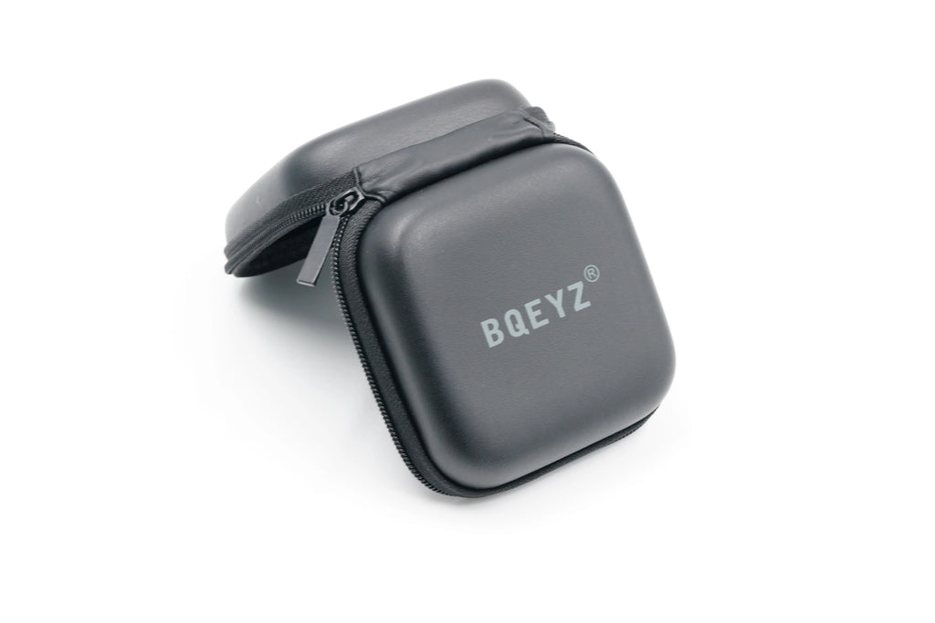 BQEYZ Earphone Cable Case – Portable PU Leather Storage Pouch