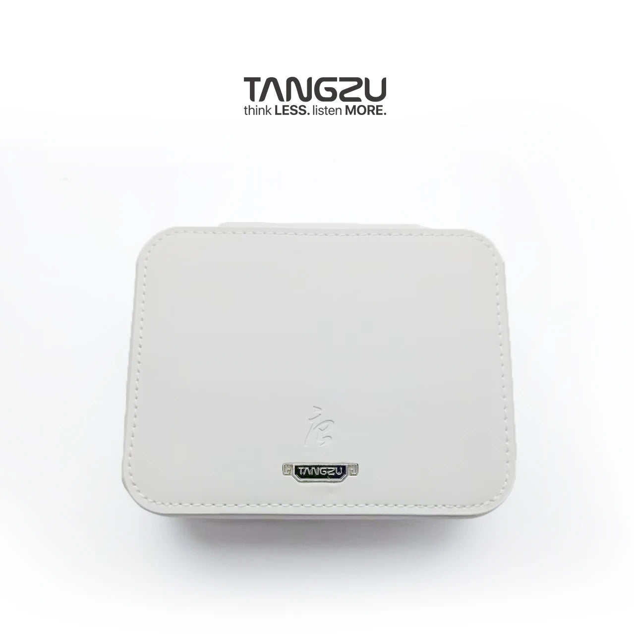 TANGZU HiFi MAX Earphone Carrying Case – White Leather Bag