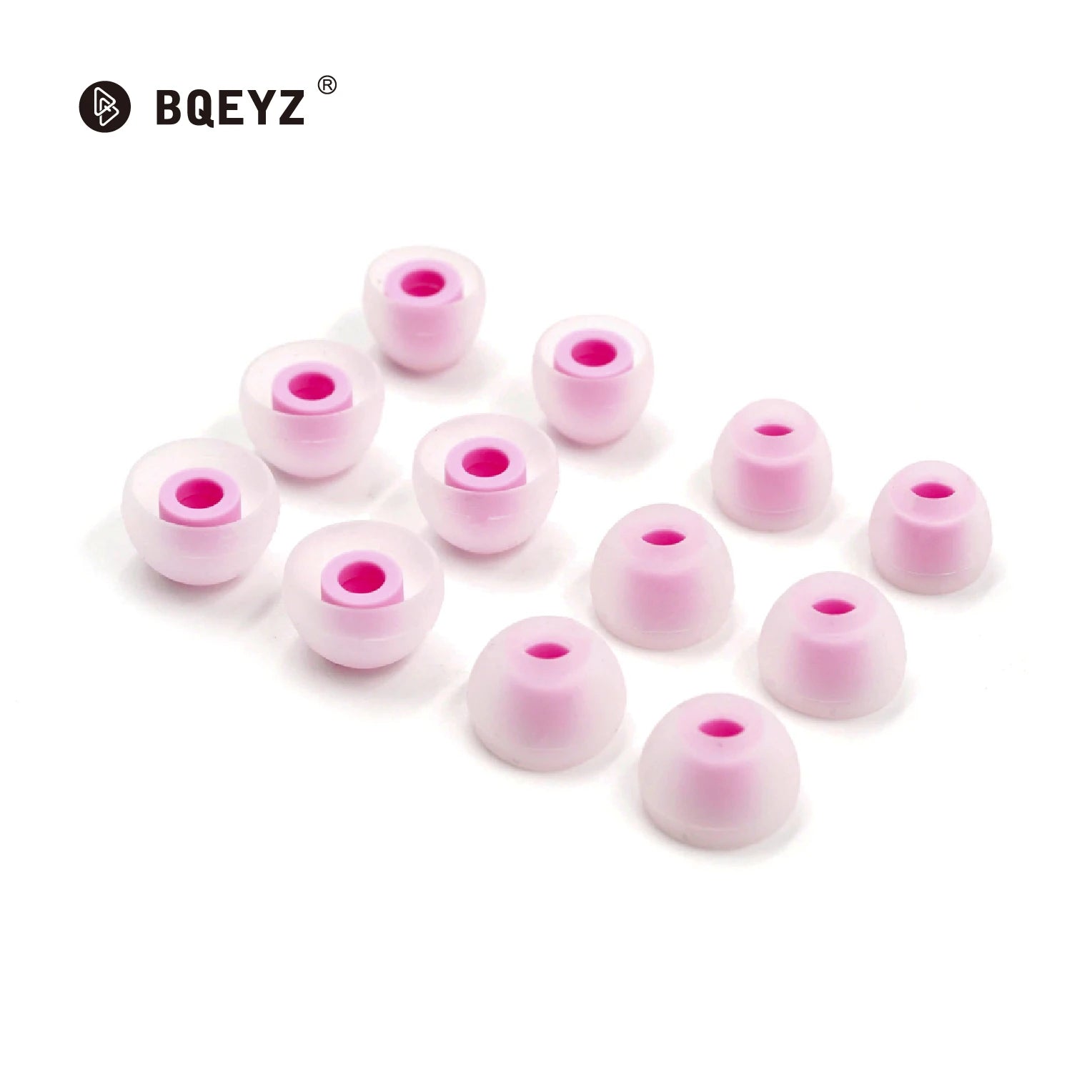 BQEYZ Pink Eartips | Soft Silicone In-Ear Tips Replacement for IEMs