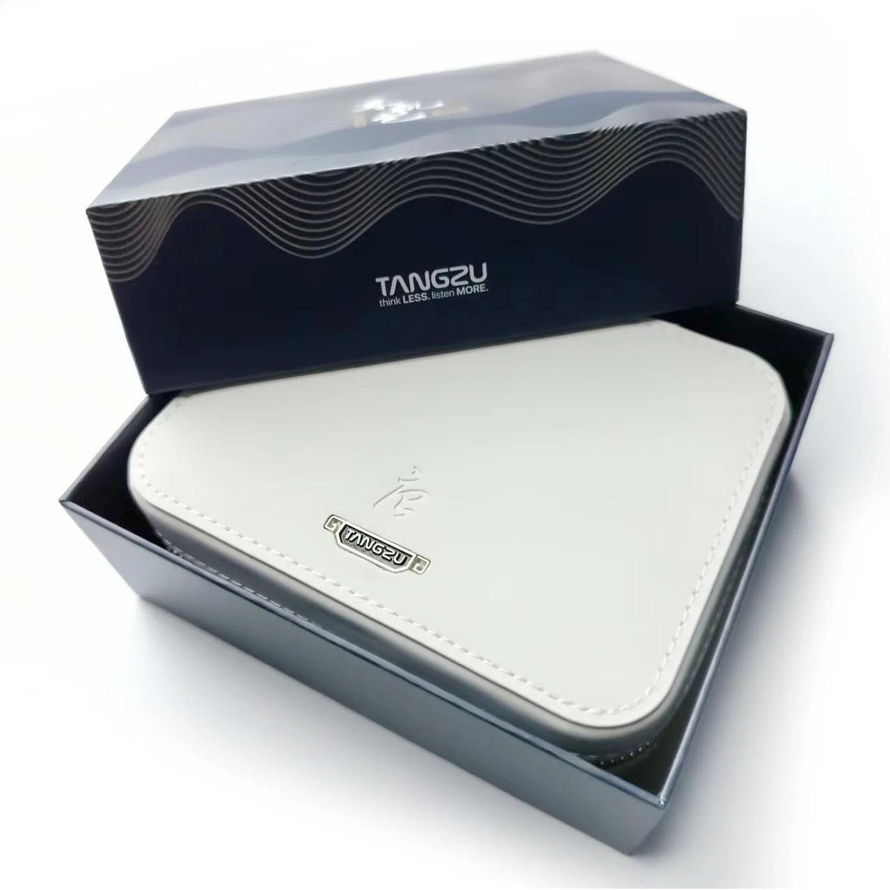TANGZU HiFi MAX Earphone Carrying Case – White Leather Bag