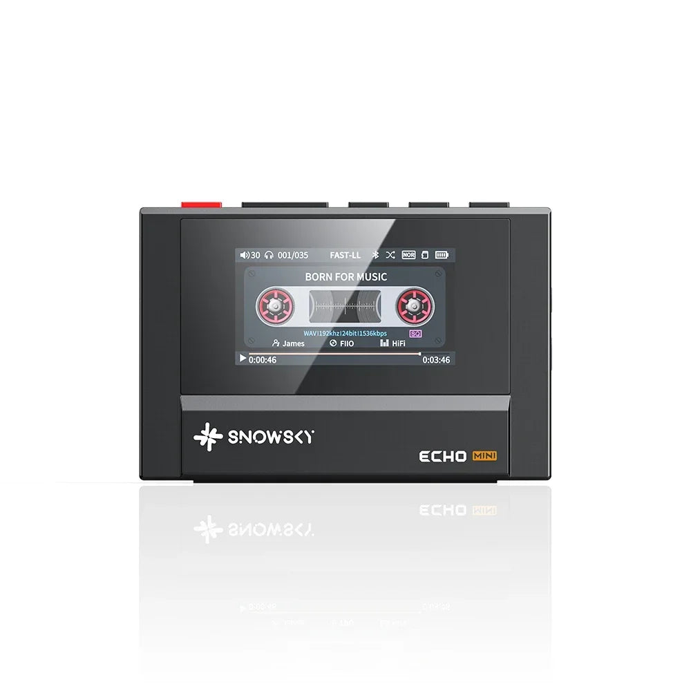 FiiO SnowSky Echo Mini HiFi Bluetooth MP3 Player - 15H Playback, 3.5mm & 4.4mm Headphone Outputs