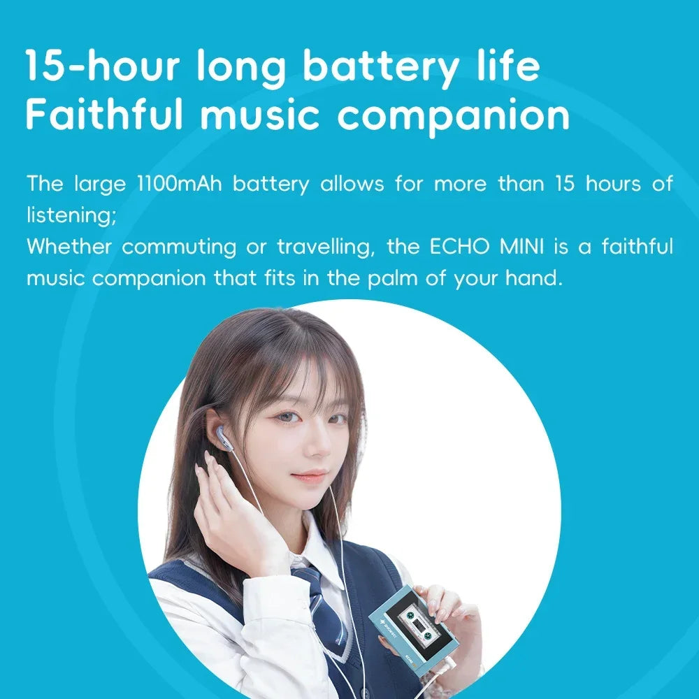 FiiO SnowSky Echo Mini HiFi Bluetooth MP3 Player - 15H Playback, 3.5mm & 4.4mm Headphone Outputs