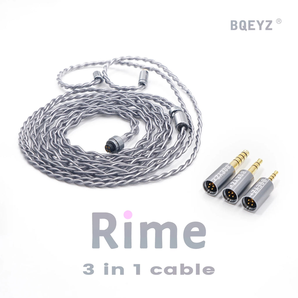 BQEYZ Winter Rime 0.78mm 2-Pin Silver-Plated Copper Detachable IEM Cable