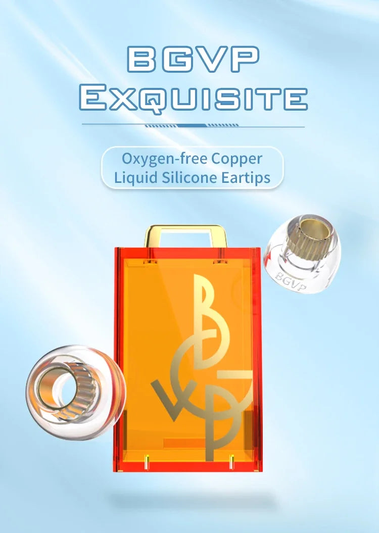 BGVP Exquisite Silicone Earphone Eartips - Oxygen-Free Copper Liquid, Skin-Friendly Headphone Accessories
