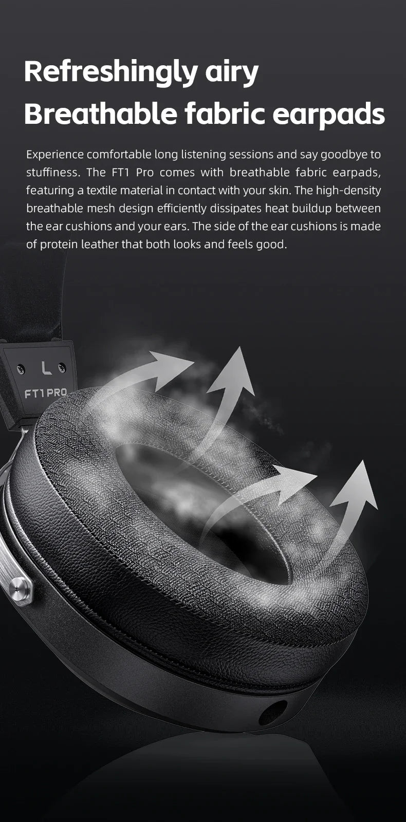 FiiO FT1 Pro Open-Back Planar Magnetic Hi-Fi Headphones - Wired, High Sensitivity for Home, Studio & Recording