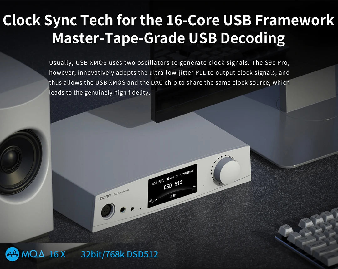 AUNE S9C PRO DAC Headphone Amplifier | ES9068AS Desktop HiFi