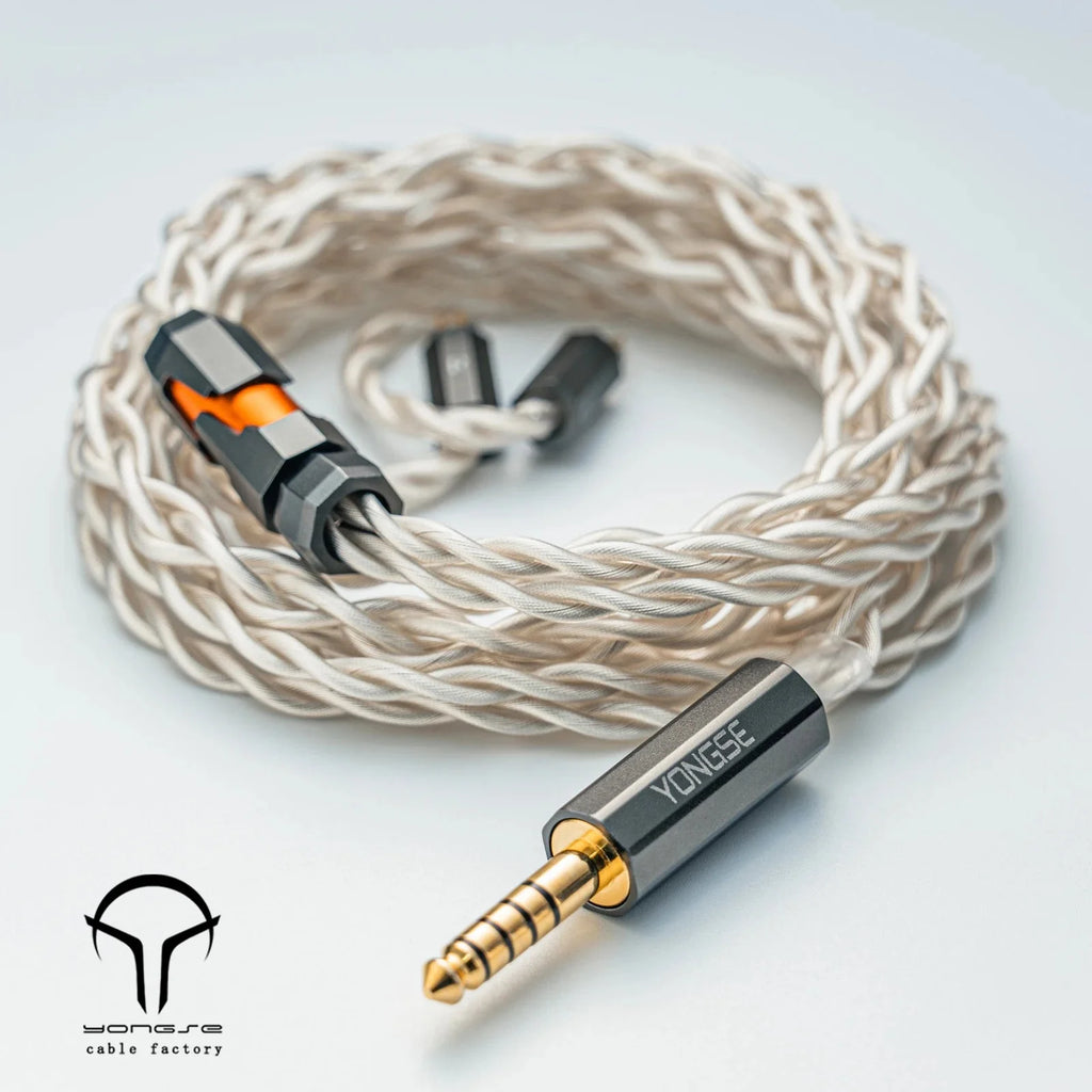 YONGSE Chivalry Mini High Purity Single Crystal Silver-plated Copper Earphone Cable