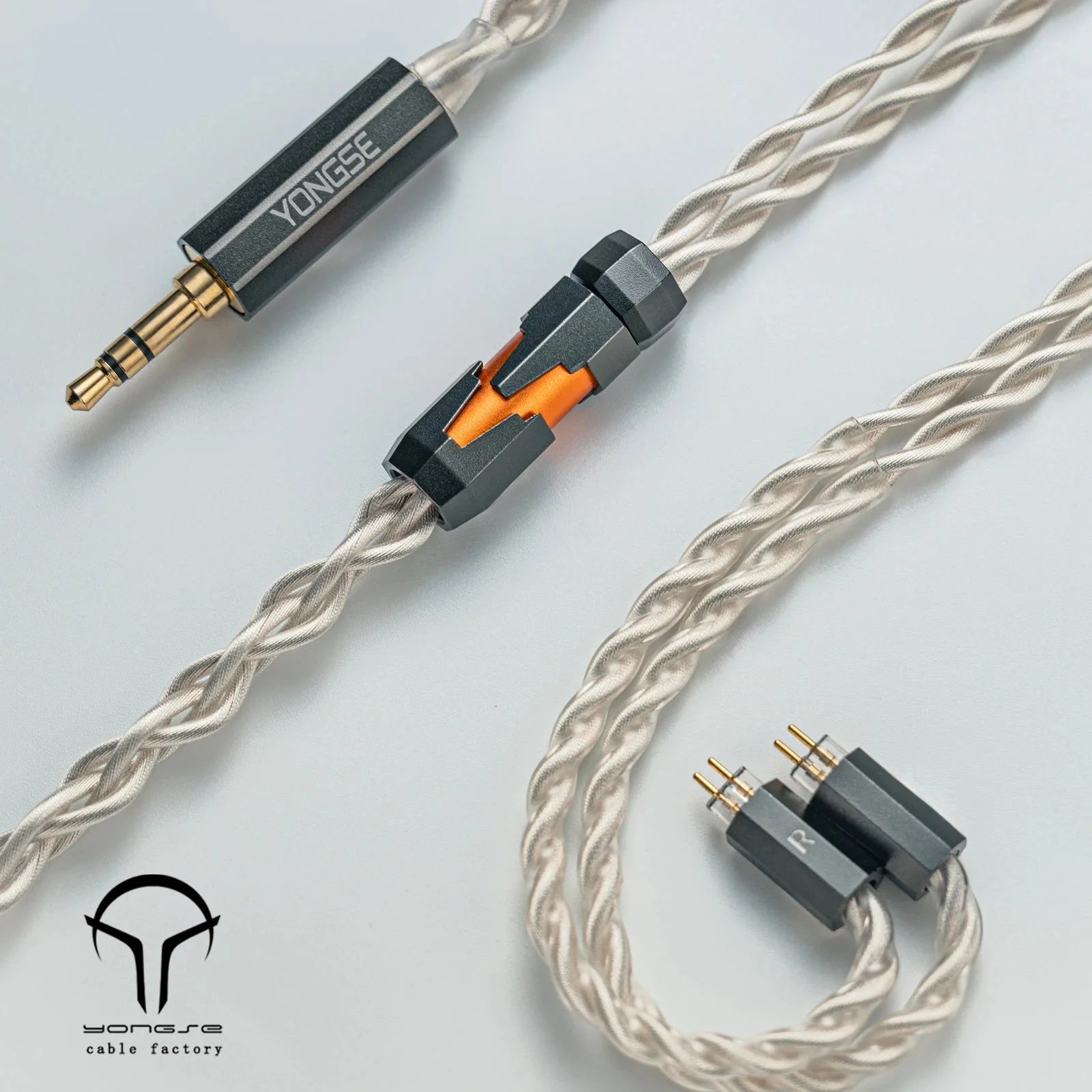 YONGSE Chivalry Mini High Purity Single Crystal Silver-plated Copper Earphone Cable